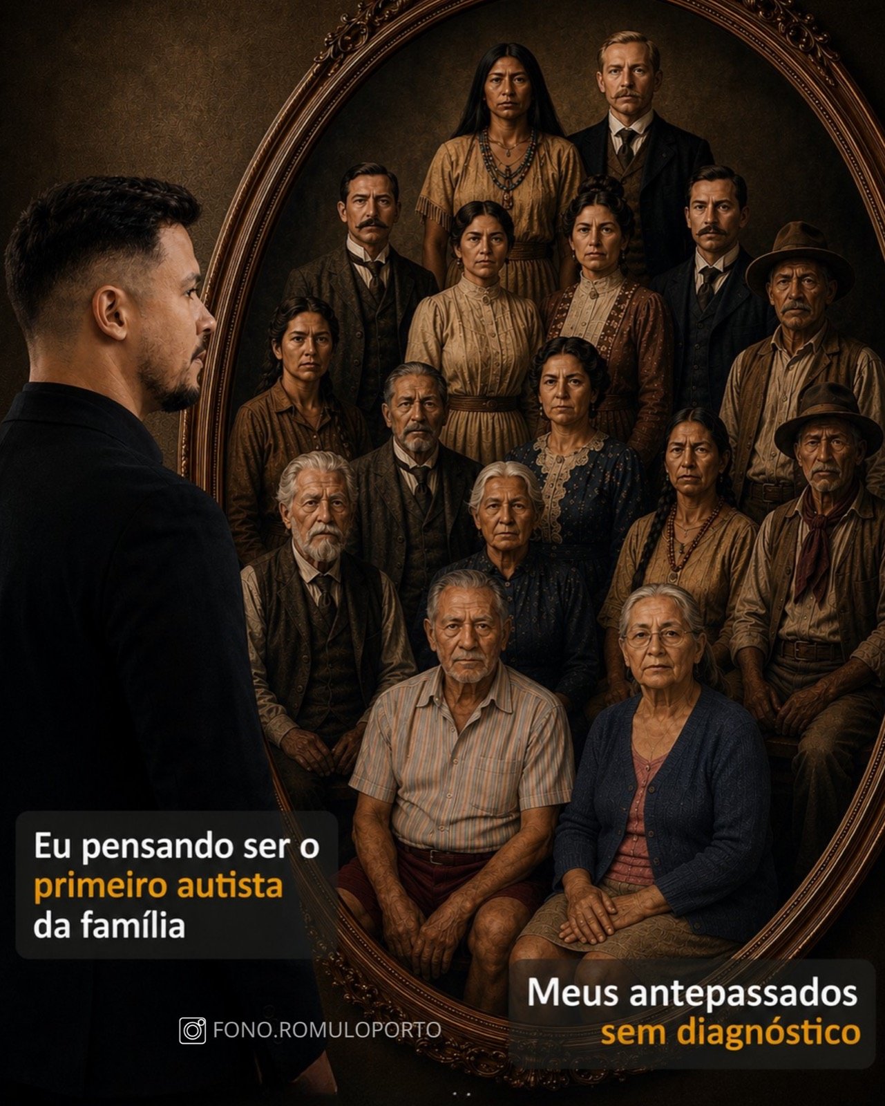 Imagem que ilustra a reflexão de Rômulo sobre gerações sem diagnóstico de autismo